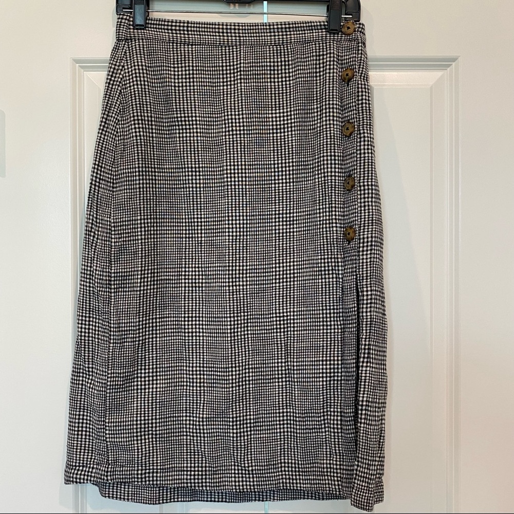 Abercrombie & Fitch Black and White Midi Skirt